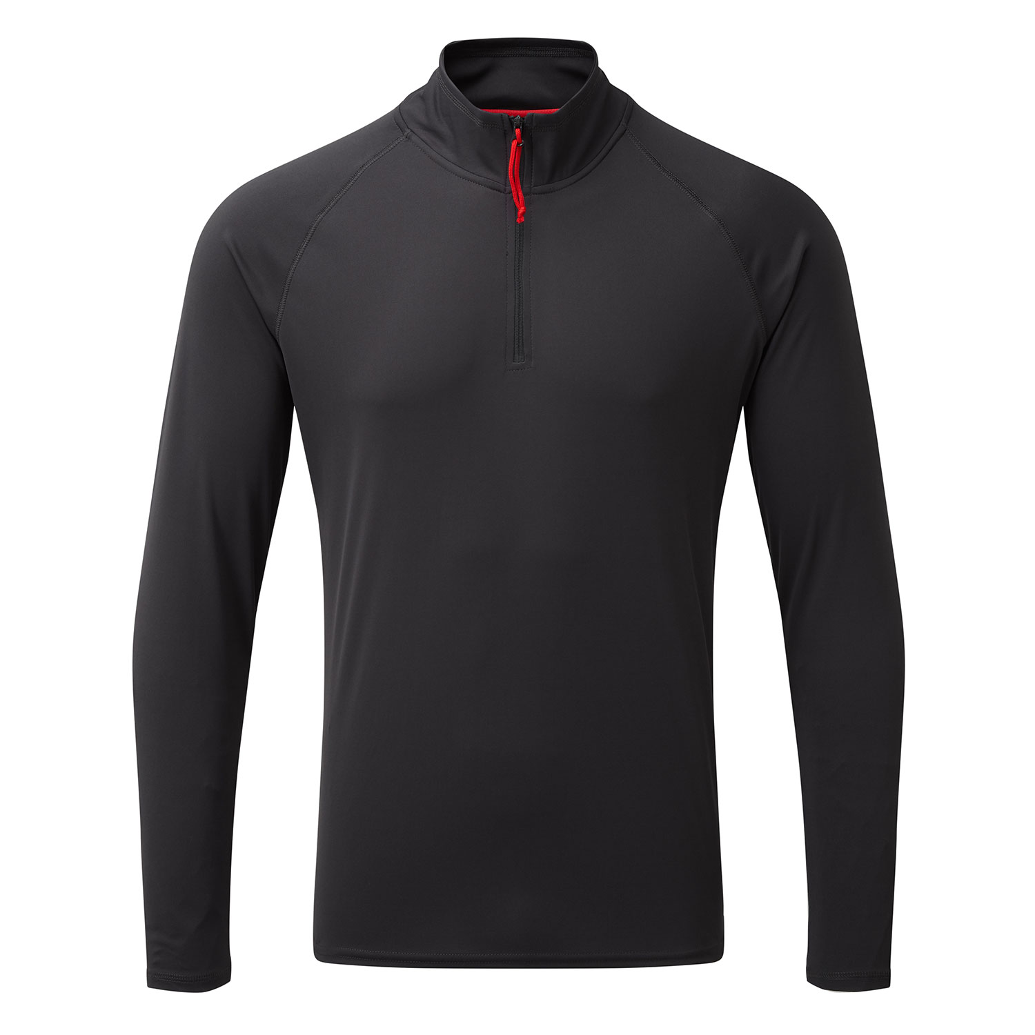 Футболка Gill Mens Uv Tec С Длинным Рукавом И Молнией - Уголь