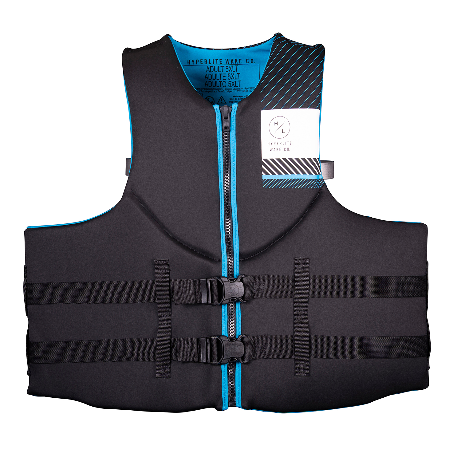 Hyperlite Mens Indy Big & Tall Неопреновый Спасательный Жилет - Черный / Синий