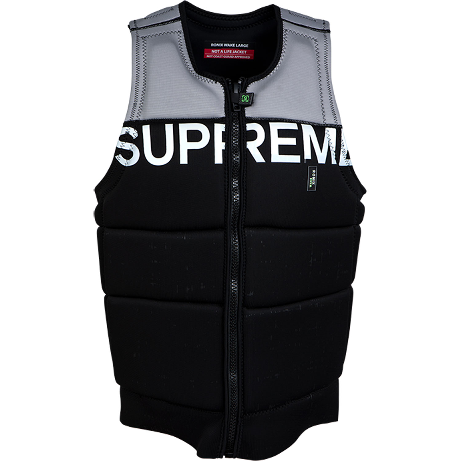Жилет Для Вейкбординга Ronix Suprem 2022, Одобренный Ce, Черный/голубовато-Серый
