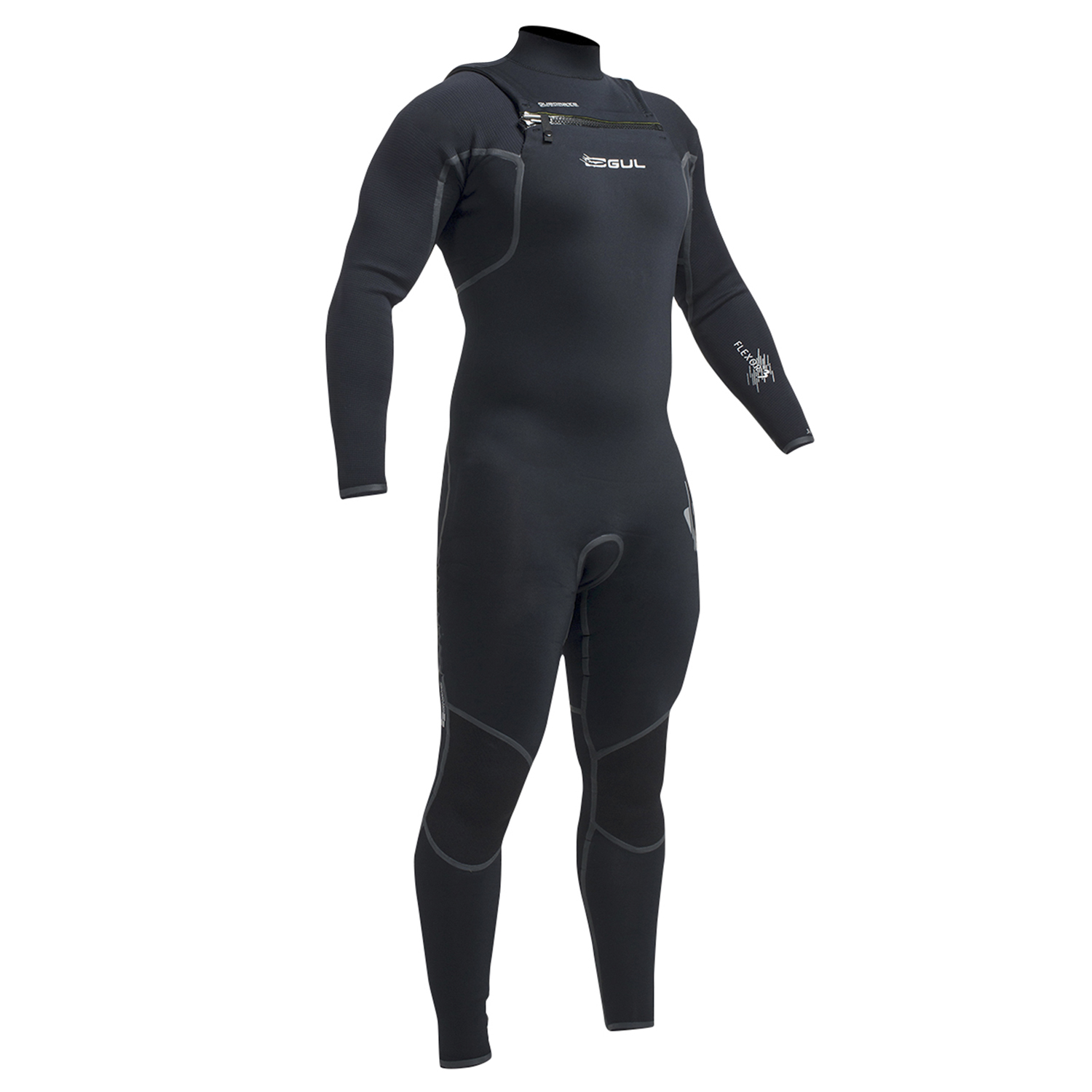 Gul Flexor 3/2Mm Chestzip Гидрокостюм С Завязанными Глазами С Завязанными Глазами - Черный / Черный