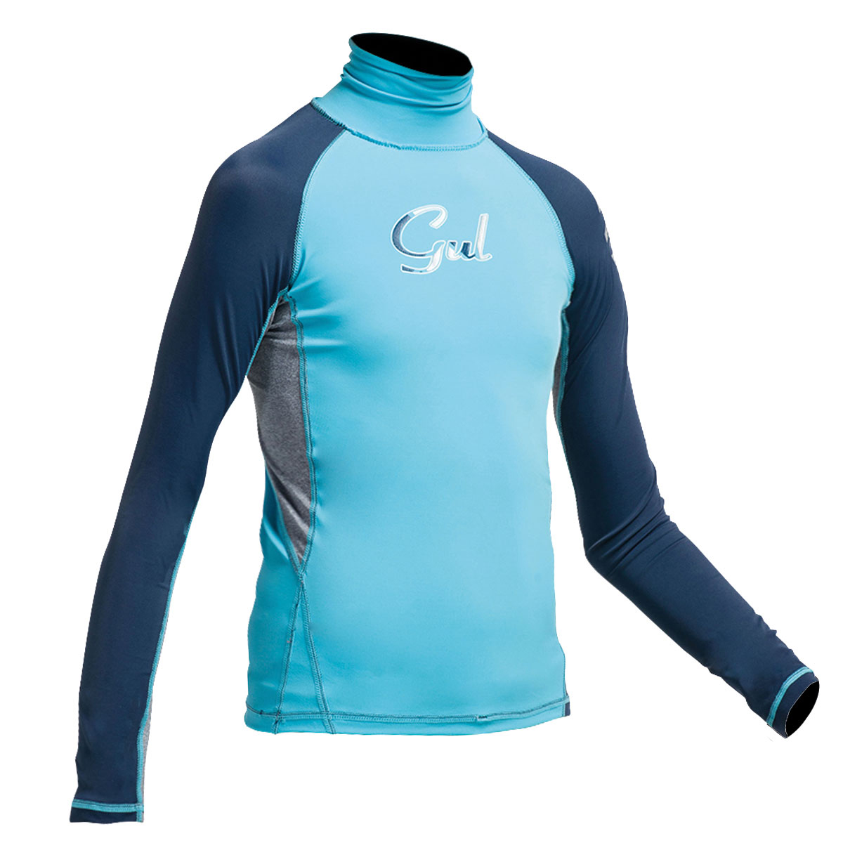 Gul Junior Flatlock Rashguard С Длинным Рукавом - Бирюзовый / Темно-Синий