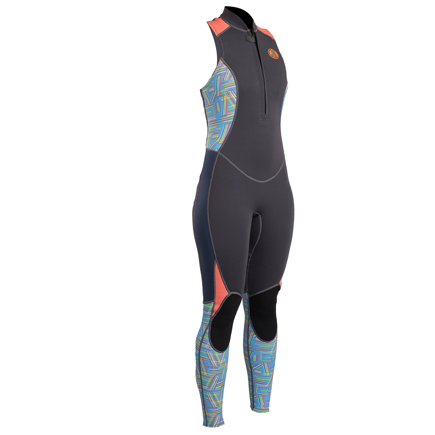 Gul Ladies Surflite 2Mm Long Jane Гидрокостюм - Графит / Линии