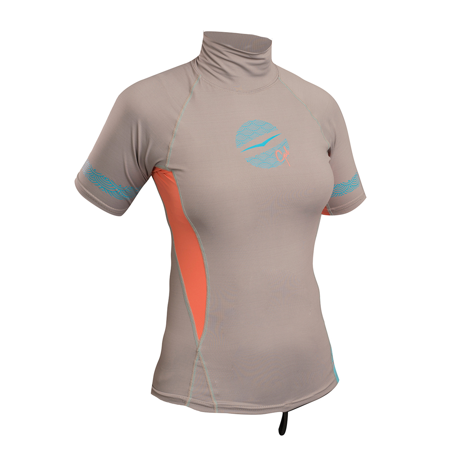 Gul Ladies Swami С Коротким Рукавом Rashvest - Серебро / Коралл