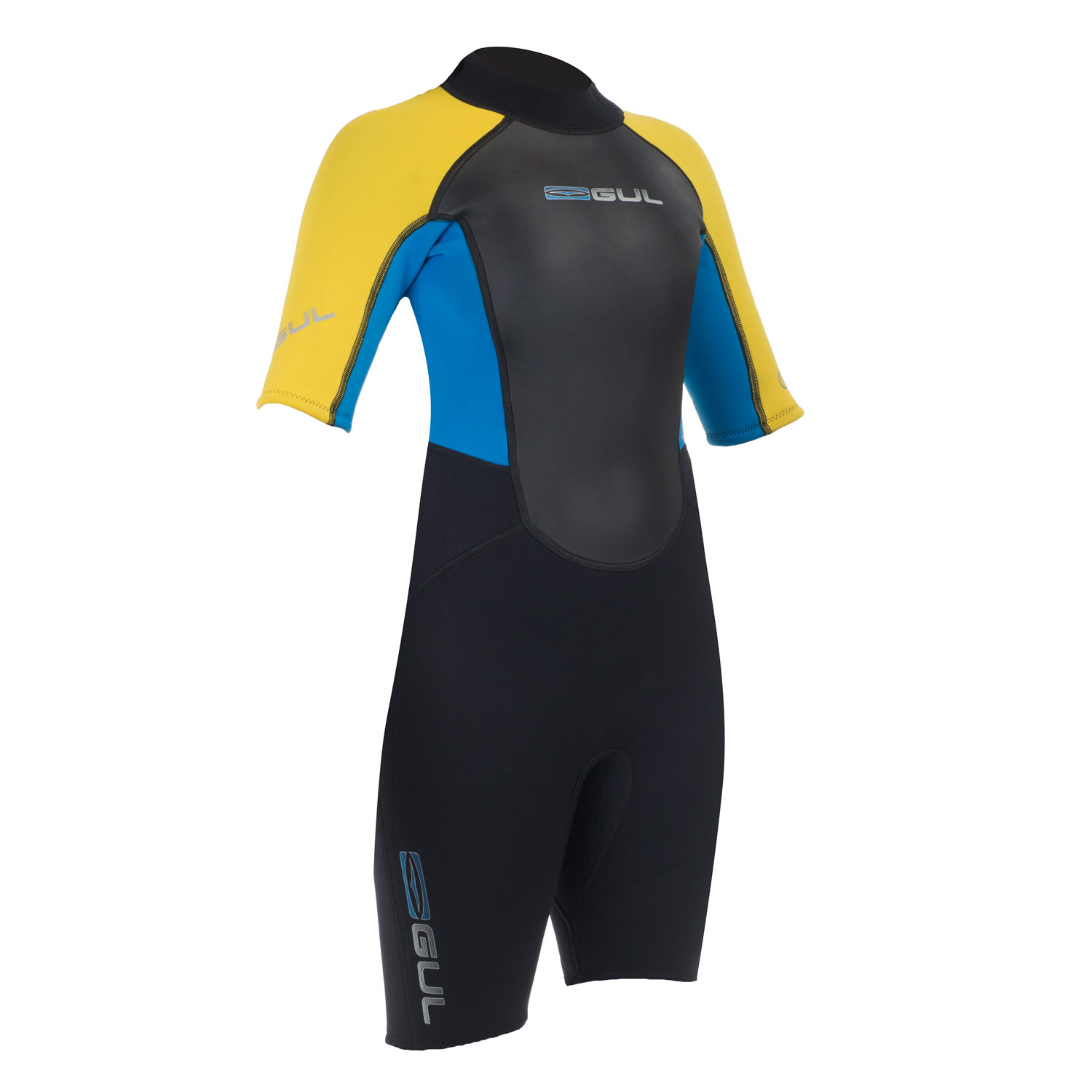 Gul Junior Response 3 / 2Mm Летний Короткий Гидрокостюм - Blk / Sun Yellow