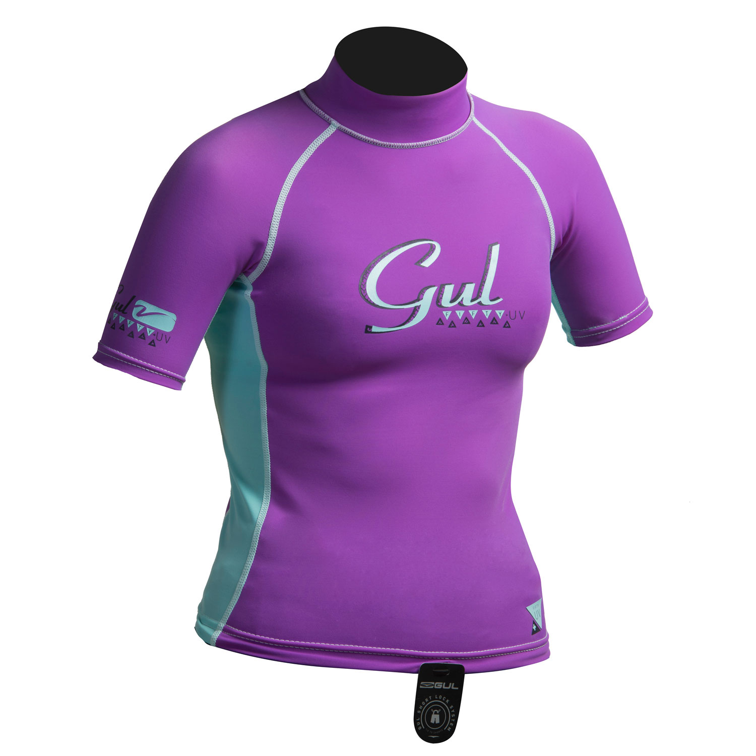 Rulguard Gul Surf Junior Girls С Коротким Рукавом - Ирис / Ледник