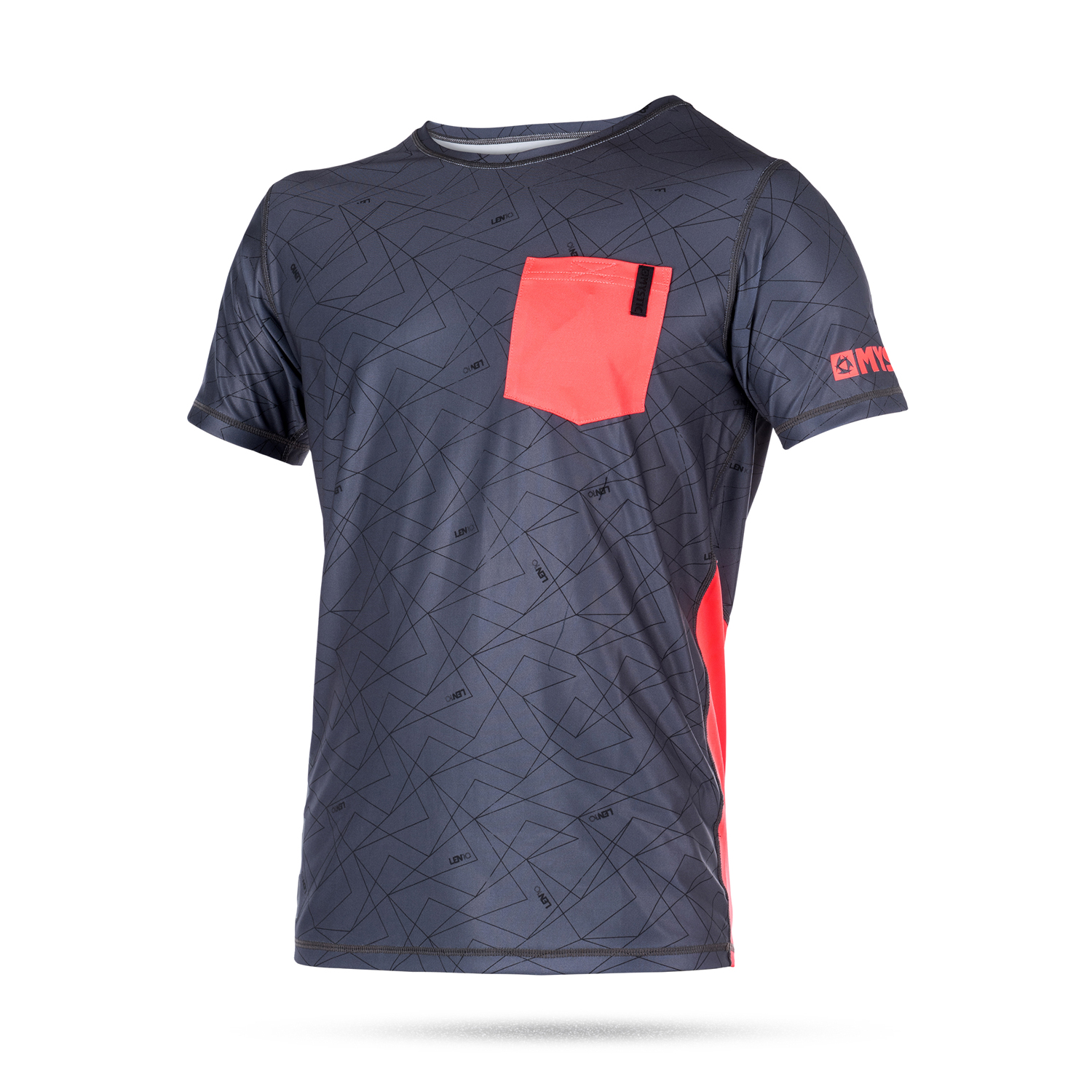 Mystic Kitesurf Len10 Топ Quickdry С Короткими Рукавами - Красный
