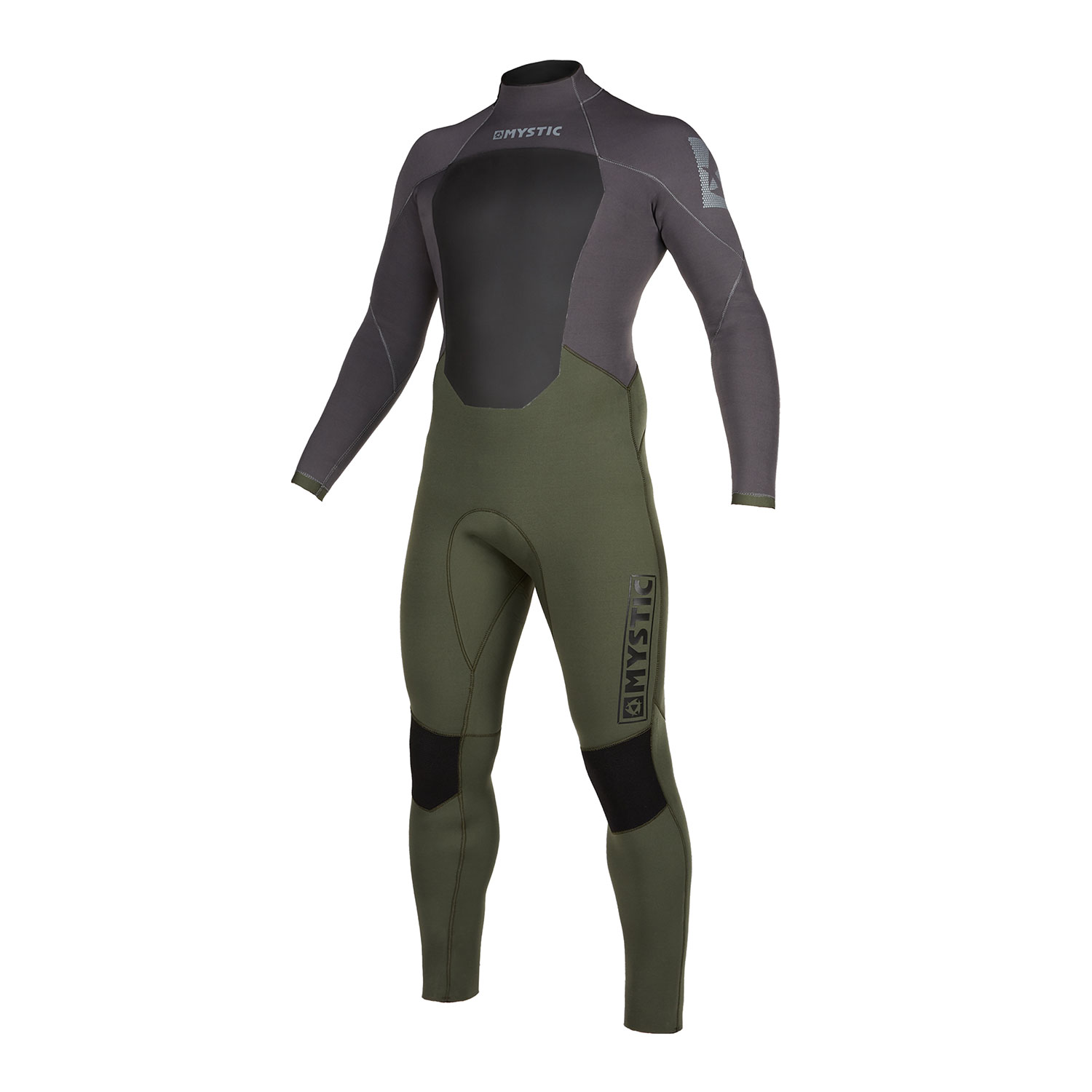 Мистик Стар 4 / 3Мм Back-Zip Полный Гидрокостюм - Серый Зеленый