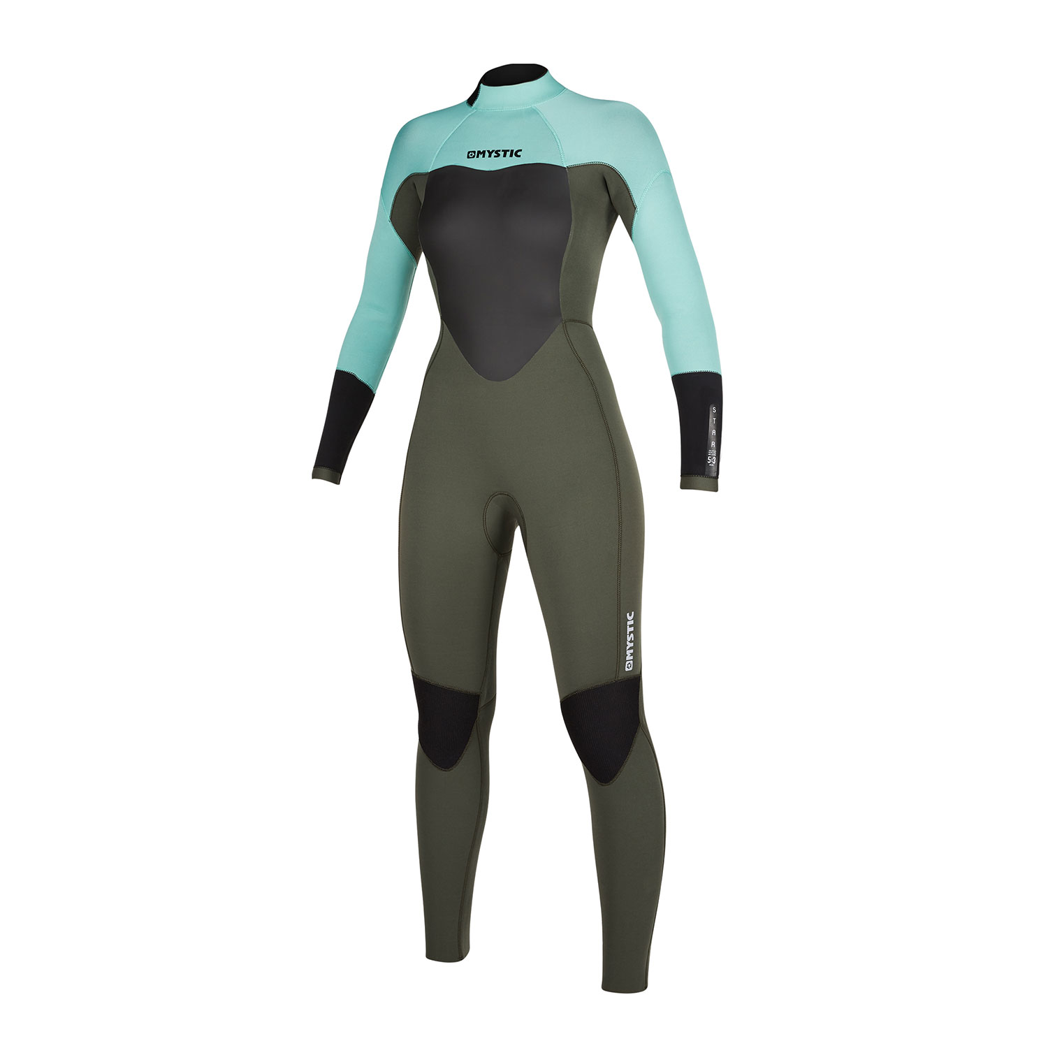 Мистик Женская Звезда 5 / 3Mm Back-Zip Полный Гидрокостюм - Мятно-Зеленый
