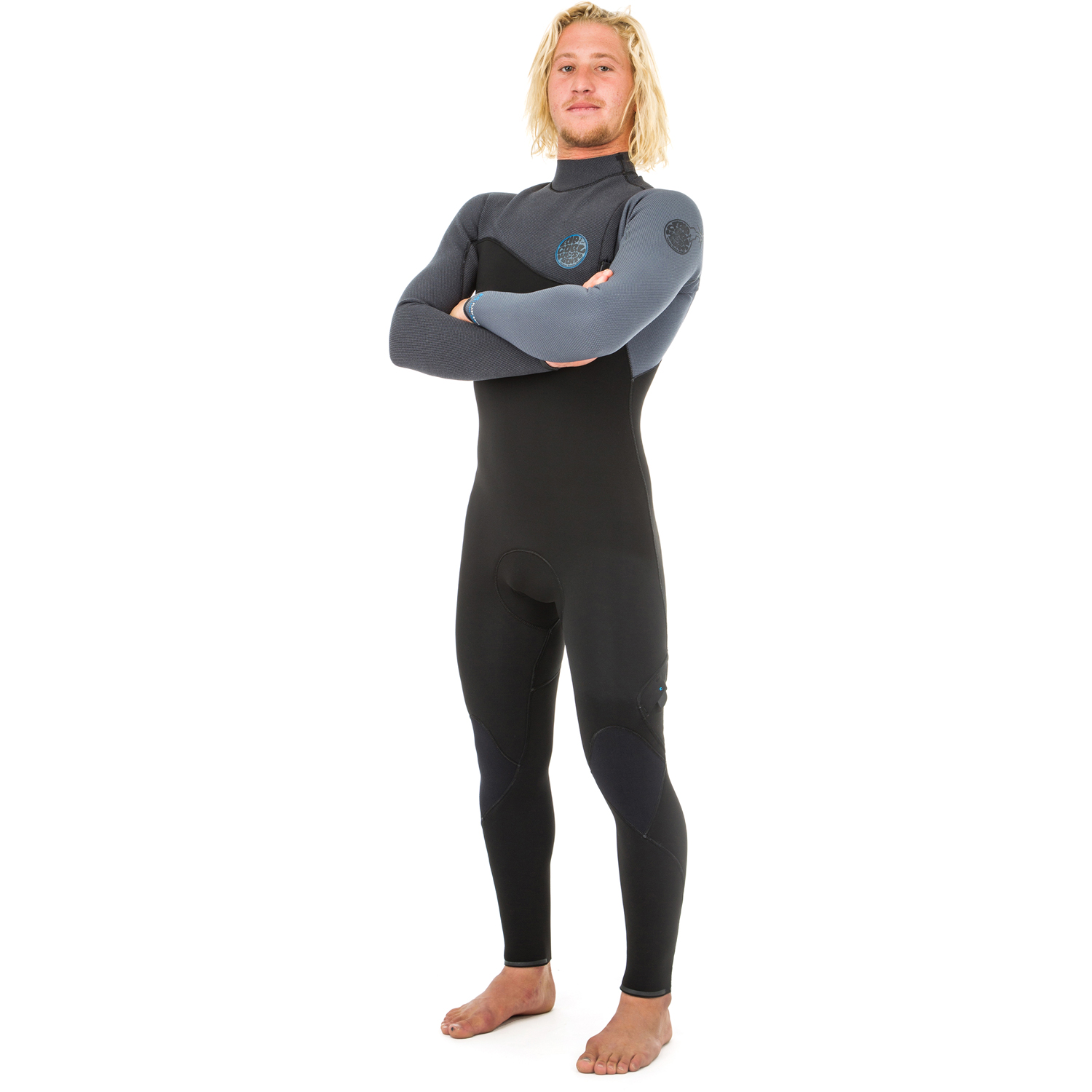 Гидрокостюм Rip Curl Flash-Bomb 3/2 Мм Без Застежки-Молнии - Черный / Серый