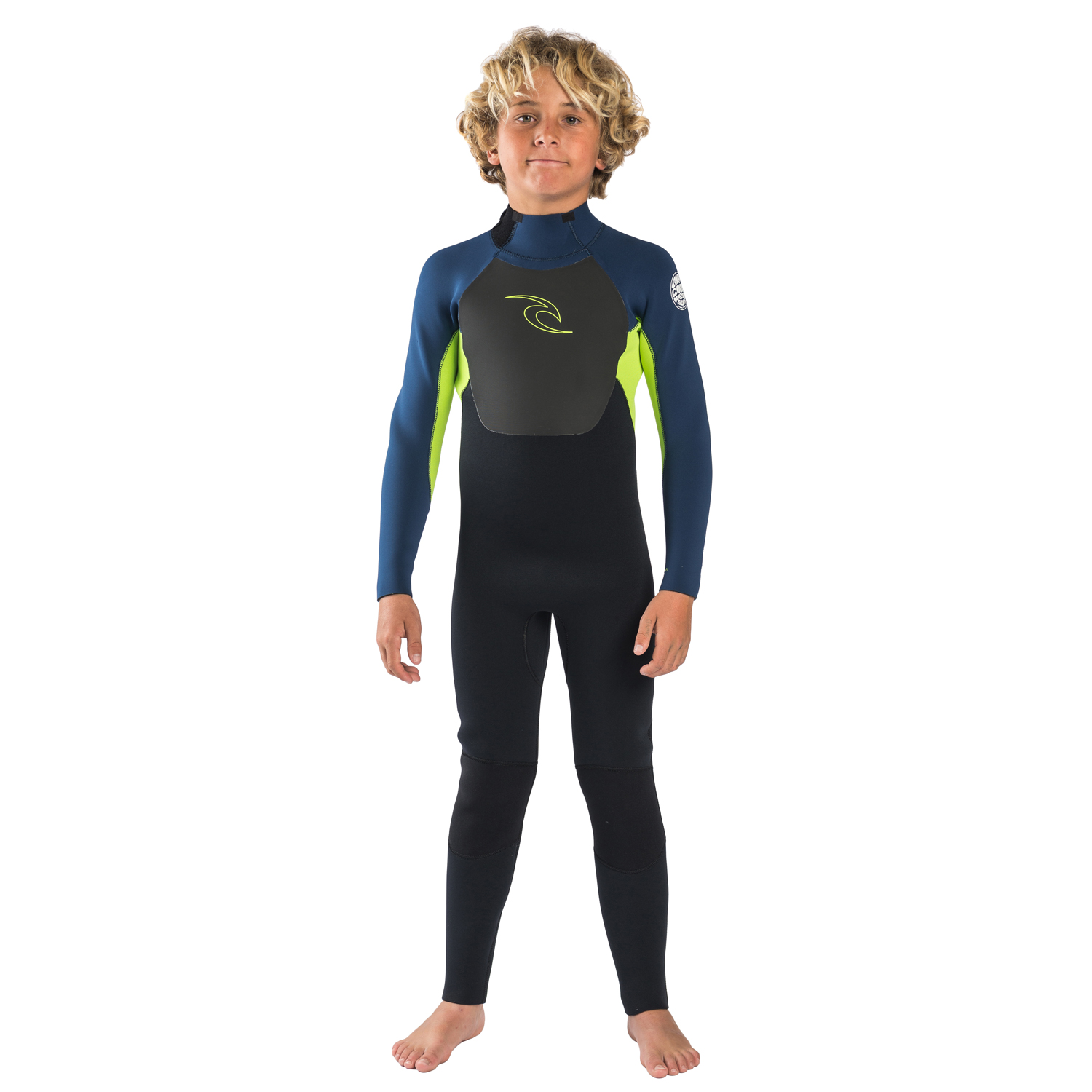 Гидрокостюм Rip Curl Junior Omega 5/3 Мм С Застежкой-Молнией - Лайм
