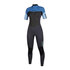 Mystic Женская Марка 3/2 Мм Back-Zip Flatlock Shortarm - Ментол Синий
