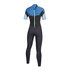 Mystic Женская Марка 3/2 Мм Back-Zip Flatlock Shortarm - Ментол Синий