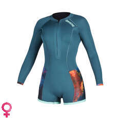 Mystic Womens Diva 2 / 2Mm Короткий Гидрокостюм Longarm С Короткими Рукавами - Teal