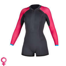 Mystic Womens Diva 2 / 2Mm Короткий Гидрокостюм Longarm С Короткими Рукавами - Phantom Grey Mystic Womens Diva 2 / 2Mm Короткий Гидрокостюм Longarm С Короткими Рукавами - Phantom Grey