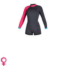 Mystic Womens Diva 2 / 2Mm Задний Молния Longarm Короткий Гидрокостюм - Фантомный Серый Mystic Womens Diva 2 / 2Mm Задний Молния Longarm Короткий Гидрокостюм - Фантомный Серый