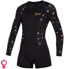 Mystic Womens Diva 2 / 2Mm F-Zip Longarm Shorty Wetsuit - Черный 200071 Mystic Womens Diva 2 / 2Mm F-Zip Longarm Shorty Wetsuit - Черный 200071