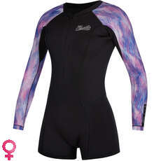 Mystic Womens Diva 2 / 2Mm F-Zip Longarm Shorty Wetsuit - Черный / Фиолетовый 200071 Mystic Womens Diva 2 / 2Mm F-Zip Longarm Shorty Wetsuit - Черный / Фиолетовый 200071