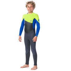 Гидрокостюм Rip Curl Junior Omega 3/2 Мм На Молнии Сзади  - Neon Lime Wsmytb