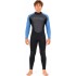 Гидрокостюм С Застежкой-Молнией На Спине Typhoon Swarm3 3 / 2Мм - Черный / Синий Стальной 250981