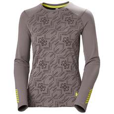 Утепленный Топ Женщины Helly Hansen Lifa Active Graphic Crew - Sparrow Grey 49401