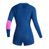 Mystic Womens Lunar 2/2Mm Front-Zip Longarm Shorty Гидрокостюм - Summer Blue