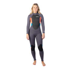 Женский Гидрокостюм Gul Response 3/2 Мм Flatlock Fullsuit - Серый/коралловый Re1319