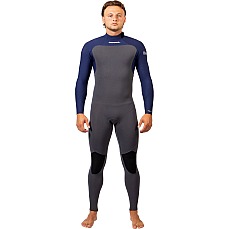 Гидрокостюм Gul Flexor Yulex 3/2Mm С Задней Молнией И Потайным Швом, Модель , Серый/Синий Fx1216