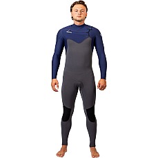 Гидрокостюм Gul Flexor Yulex 3/2Mm С Потайной Молнией На Груди, Модель , Серо-Синий Fx1219