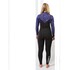 Гидрокостюм Gul Womens Flexor Yulex 4/3Mm Bs С Застежкой-Молнией На Груди - Черный / Tie Bird Fx1226