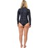 Гидрокостюм Gul Womens Luna7 Yulex 2Mm Springsuit 2026 - Black/Scatterpalm La4304