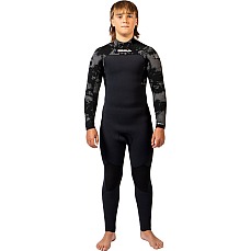 Гидрокостюм Gul Junior Flexor Yulex 5/4Mm С Застежкой-Молнией На Груди, Модель , Черно-Дымчатый Fx1229