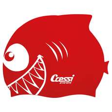 Cressi Kids Shark Силиконовая Шапочка Для Плавания - Красный