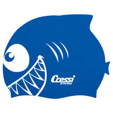 Cressi Kids Shark Силиконовая Шапочка Для Плавания - Королевский Синий