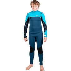 Гидрокостюм Gul Junior Response 5/4Mm С Застежкой-Молнией На Груди И Спине - Темно-Синий/Бирюзовый Re1251