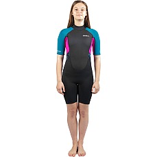 Гидрокостюм Gul Junior Girls Response 3/2Mm Shorty - Jet/Teal Re3321
