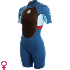 Женский Гидрокостюм Impact 3 / 2Mm Flatlock Shorty Из Ольхи - Cascade Blue Ws21Wis