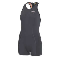 Mystic Womens Lunar 2/2 Gbs Короткий Гидрокостюм John С Молнией Сзади — Темно-Серый