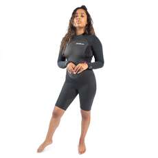 Gul Womens Response 3/2Mm Flatlock Springsuit Wetsuit - Jet/broken Palm