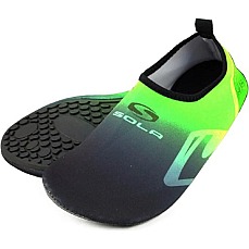 Легкие Пляжные Туфли Sola Active Soles - Черно-Салатовые.