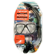 Тайфун Pro Mask & Snorkel Set - Для Взрослых - Черный / Прозрачный Тайфун Pro Mask & Snorkel Set - Для Взрослых - Черный / Прозрачный