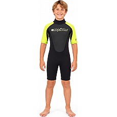 Тайфун Swarm Boys 3Mm Shorty Гидрокостюм - Flame Yellow - 471251