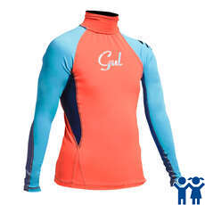 Gul Junior Flatlock Rashguard С Длинным Рукавом - Коралловый / Бирюзовый Gul Junior Flatlock Rashguard С Длинным Рукавом - Коралловый / Бирюзовый