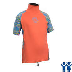 Gul Junior Girls С Коротким Рукавом Rashvest - Коралл / Линии Gul Junior Girls С Коротким Рукавом Rashvest - Коралл / Линии
