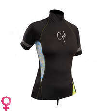 Gul Ladies Swami С Коротким Рукавом Rashvest - Черный / Линии Gul Ladies Swami С Коротким Рукавом Rashvest - Черный / Линии