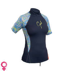 Gul Ladies Swami С Коротким Рукавом Rashvest - Темно-Синий / Линии
