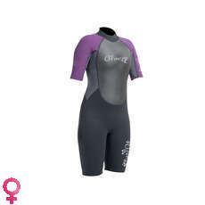 Gul Womens G-Force 3Mm Flatlock T2 Короткий Гидрокостюм - Черный / Mulbry Gul Womens G-Force 3Mm Flatlock T2 Короткий Гидрокостюм - Черный / Mulbry