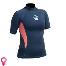 Gul Womens Swami F / L Rashguard С Коротким Рукавом - Темно-Синий / Коралловый Gul Womens Swami F / L Rashguard С Коротким Рукавом - Темно-Синий / Коралловый