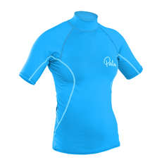 Пальмовая Женская Футболка С Короткими Рукавами Rash Guard - Aqua